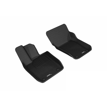 3D Maxpider Kagu First Row Floor Mats for 2017-2018 Porsche Panamera - Black L1PO01711509